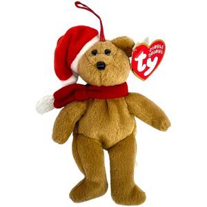 TY Jingle Beanie Baby - 1997 HOLIDAY TEDDY (5 inch) - Ornament Holiday Toy